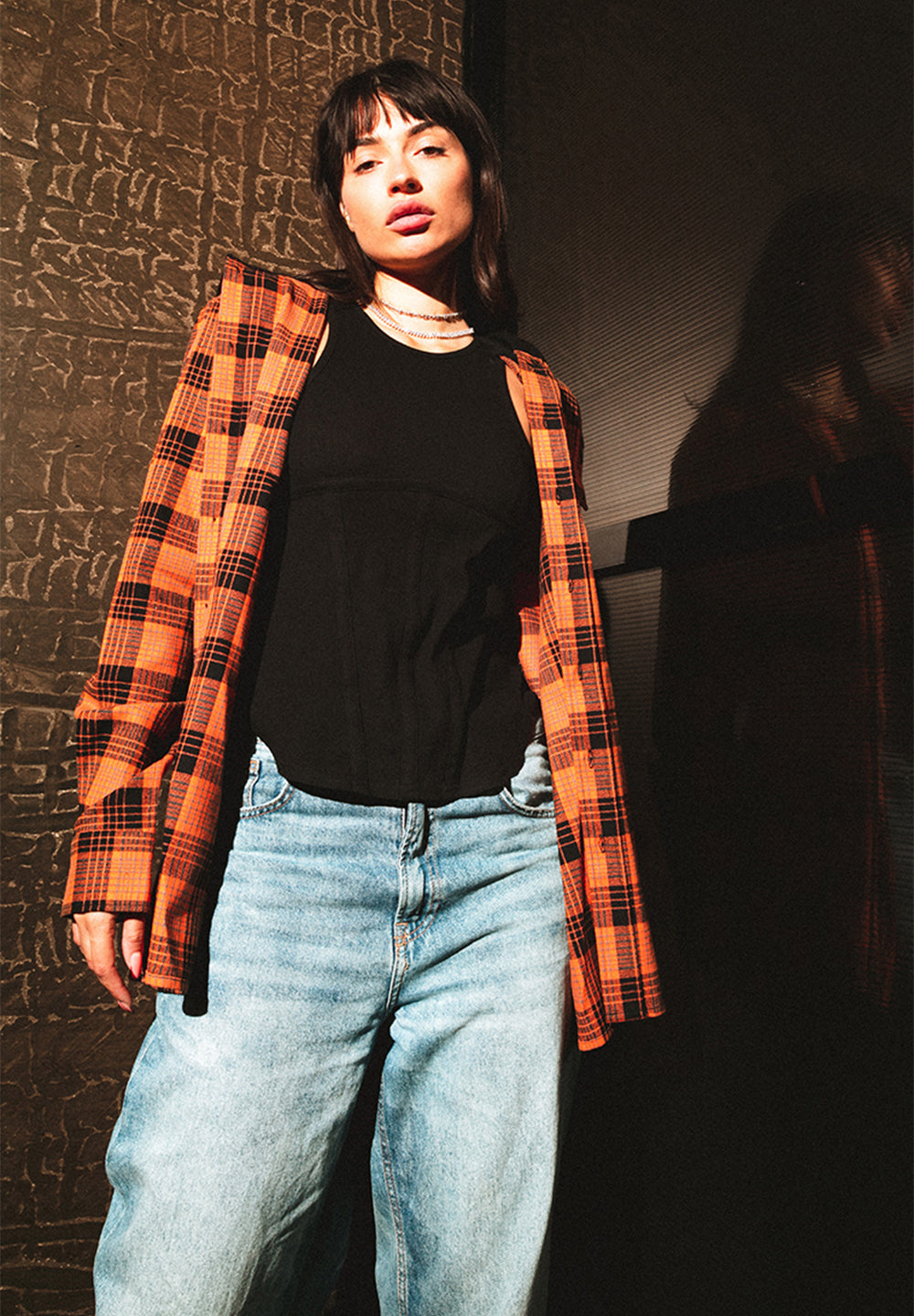Plaid Shirt - Orange