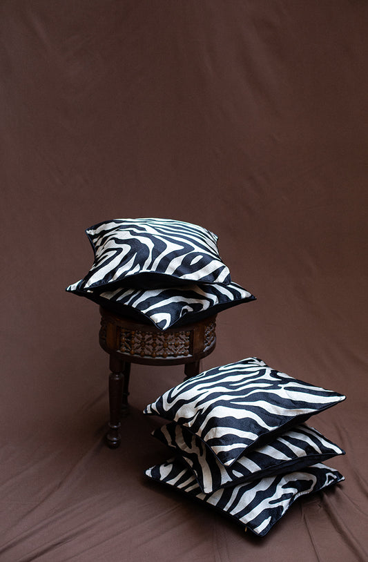 Zebra print cushion